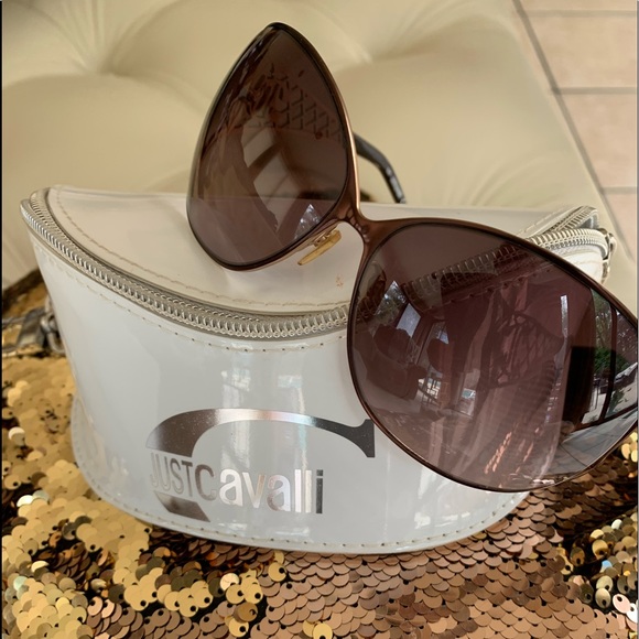 JustCavalli- Bronze Lattice Frame, Brown Lens - Picture 2 of 8